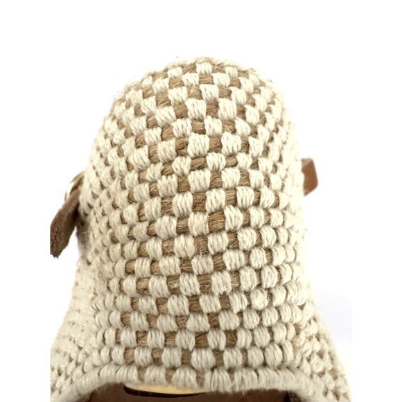 Kanna Espadrille Sandals 8 Blue Suede Peep-Toe Ankle Strap Jute Wedge Spain - Picture 9 of 15